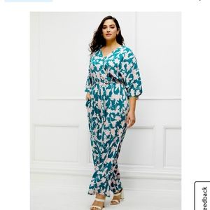 Eloquii Floral Jumpsuit